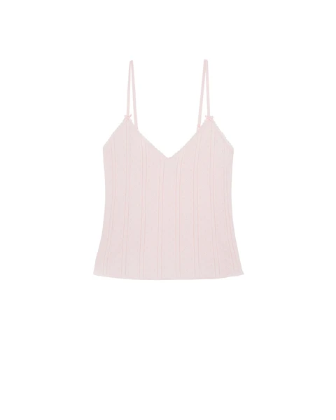 The Long Cami: Pointelle Baby Pink