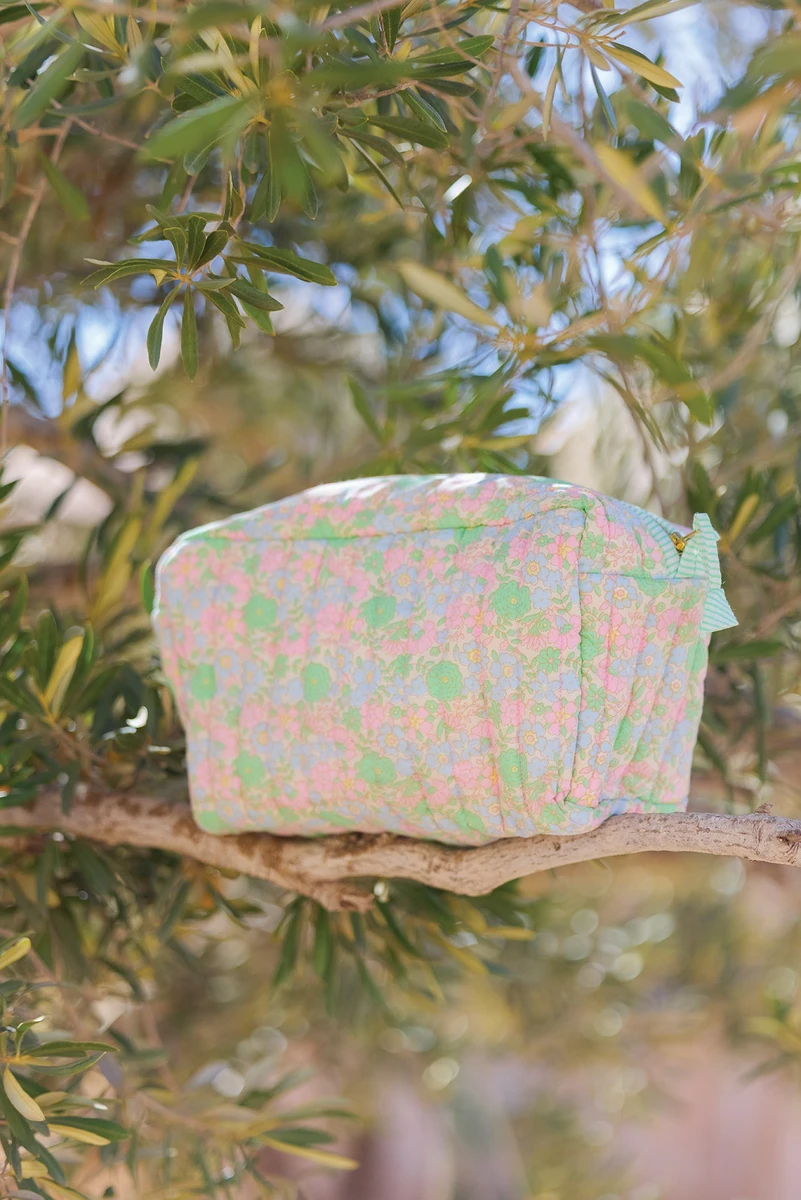 Trousse - Fleurs vintage grand modèle
