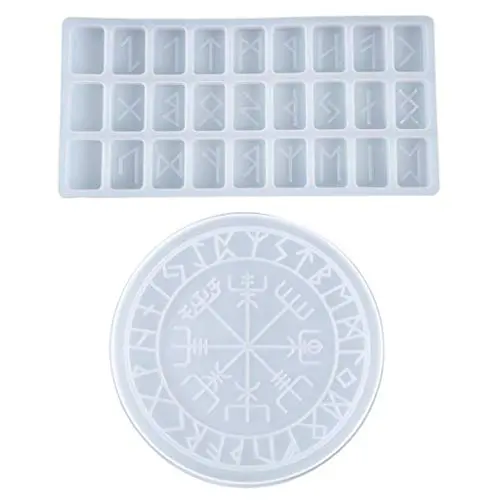GUMEI Bricolage Runes Symbole Cristal résine époxy Moule Cercle Divination Conseil Silicone Moule