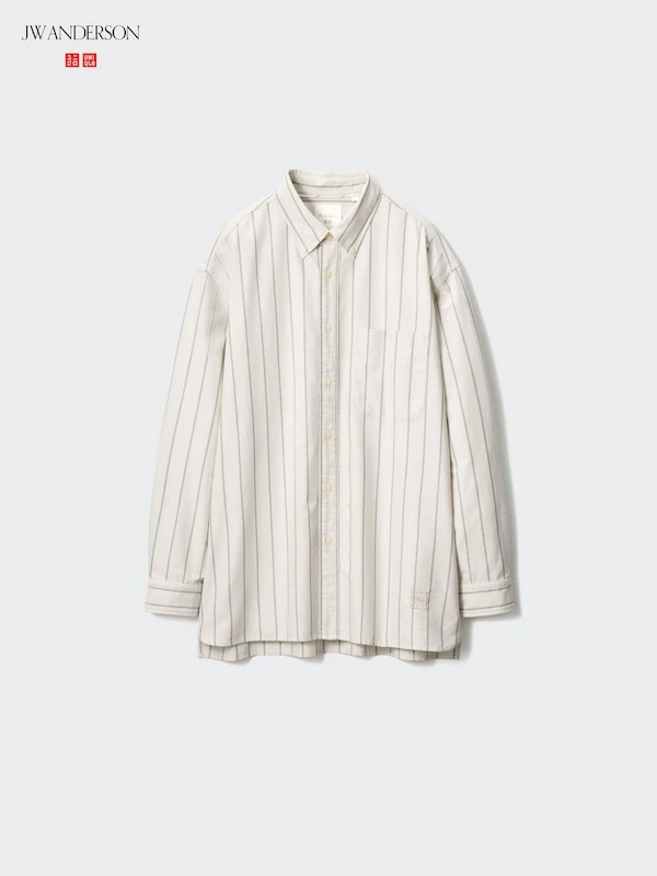 Chemise Oxford coupe oversize (Rayée) pour Homme | UNIQLO FR
