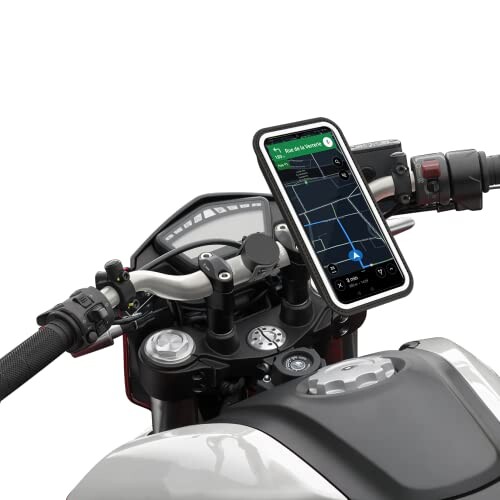Shapeheart - Support telephone moto magnétique avec pochette etanche détachable | Absorbe les vibrations | Porte telephone moto, scooter, guidon et retroviseur | Accessoire moto universel.