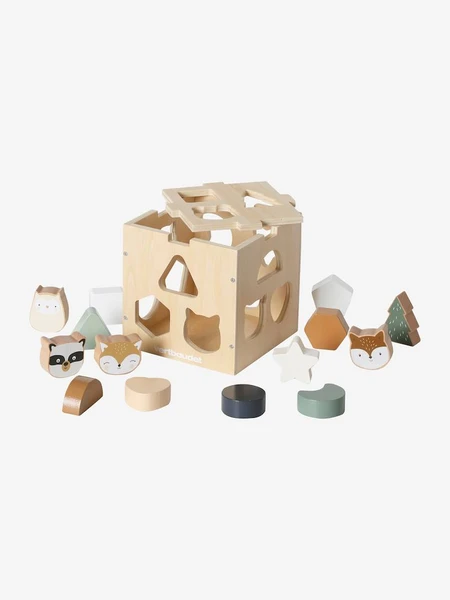 Boîte des animaux à encastrer GREEN FOREST en bois FSC® multicolore - Vertbaudet