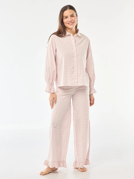 Pyjama long en popeline - 2 pièceS