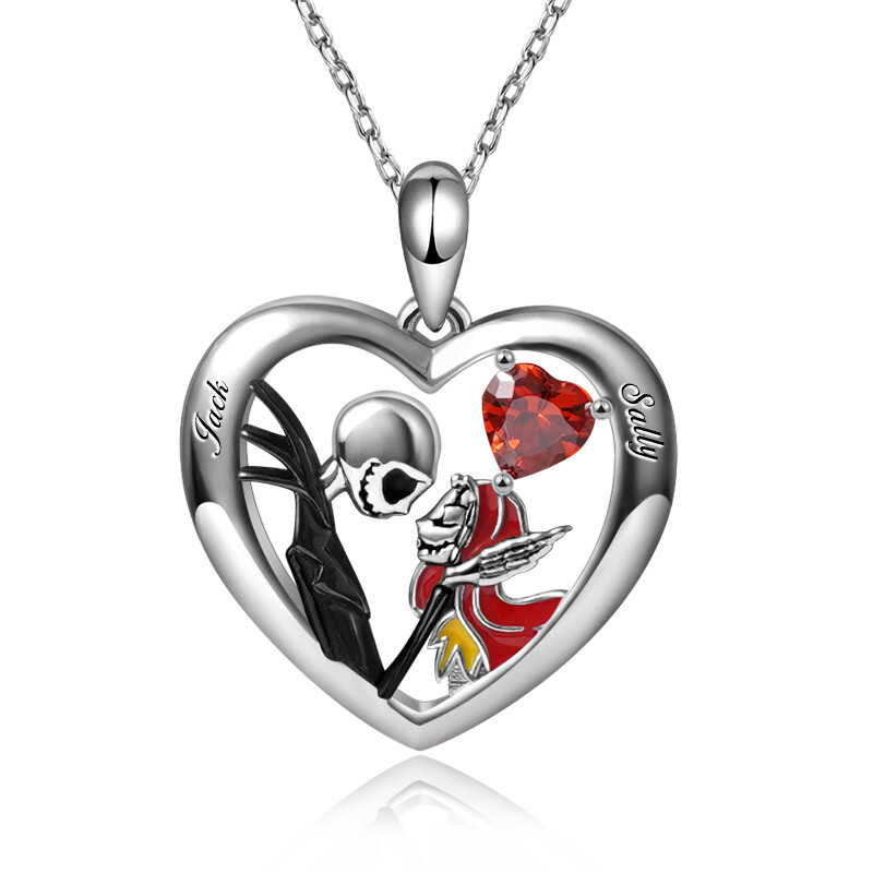 Jack&Sally Heart Necklace - Gnoce.com