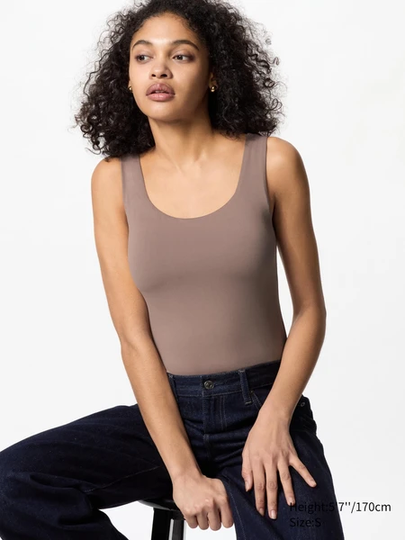 Top AIRism à brassière intégrée (Sans manches)