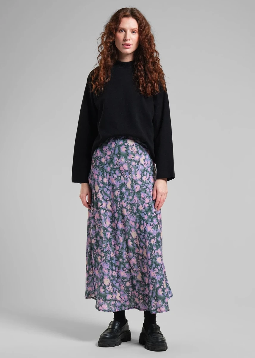 Jupe en lyocell | fleurie "skirt mellby blurred flowers purple" Dedicated