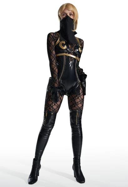 N Automata Opérateur 21O Cosplay Costume Body avec Gants et Couvre-visage
