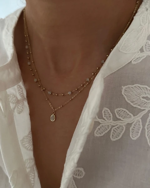 ISABEL collier double rang ode & rime