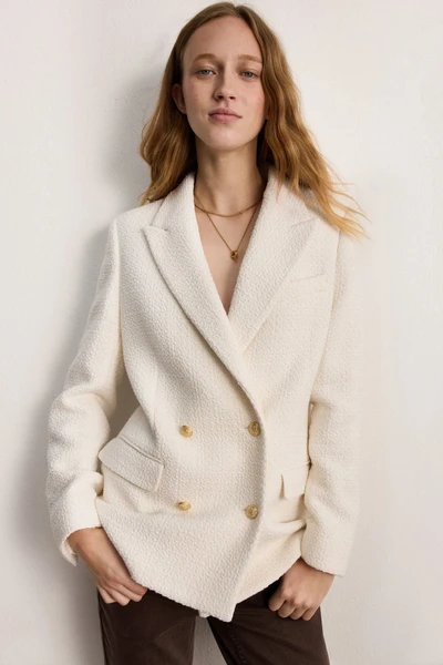 Veste en tweed à boutonnage croisé - MARJOLIE