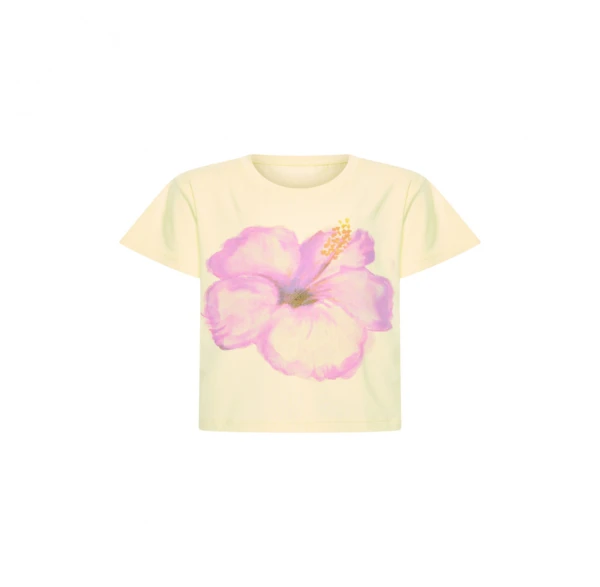 Buy Light Yellow Hibiscus Tee - TET. Responsible Wear