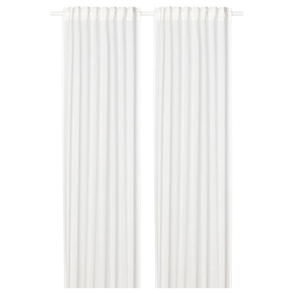 SILVERLÖNN Voilage, 2 pièces - blanc/ruflette 145x250 cm