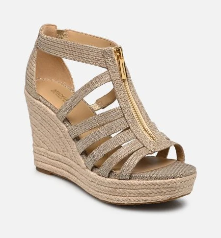 Espadrilles - BRADLEY WEDGE - Or et bronze