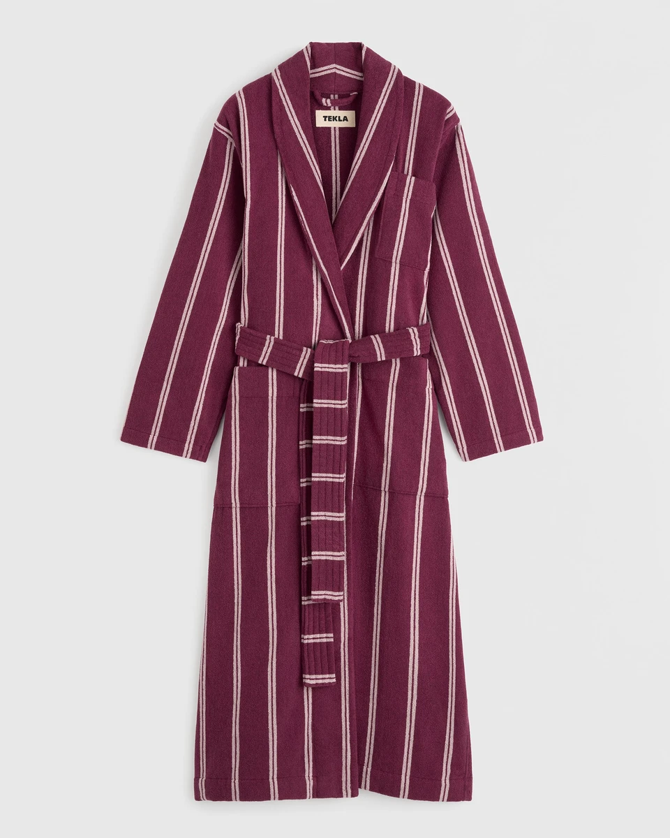 Tekla Fabrics Classic Bathrobe - Striped - Venice