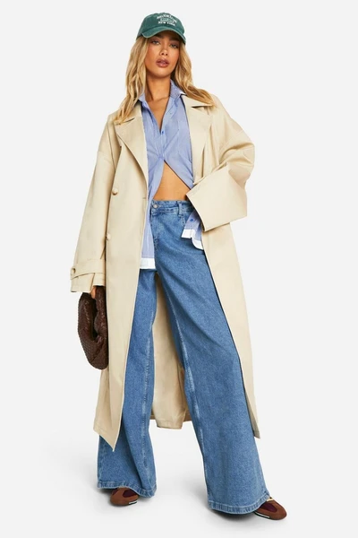 Trench croisé à ceinture