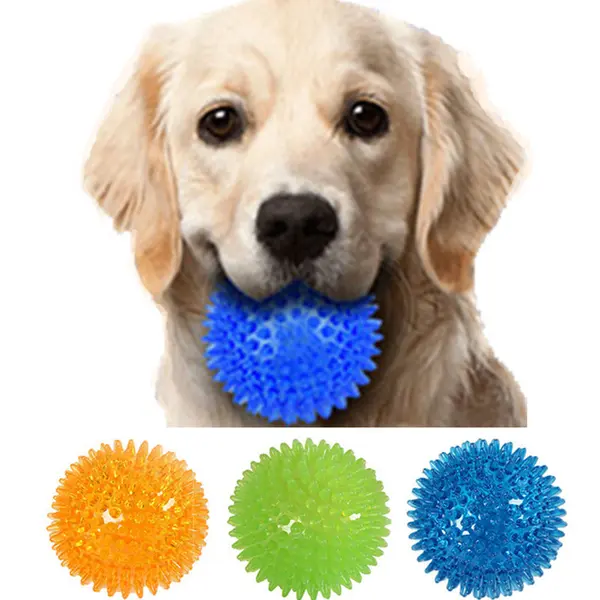 0.49€ 91% de réduction|Jouet Sonore Pour Chien, Chiot Et Chat, Balle De Nettoyage Des Dents, À Pois, Tpr, Entraînement Des Dents Des Animaux Domestiques, À Mâcher, Accessoires - Jouets Pour Chien - AliExpress