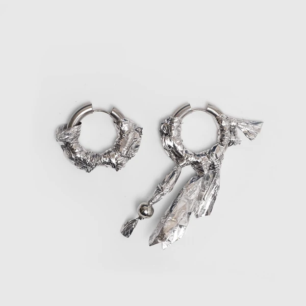 REAWAKENED EARRINGS LA SPOUTNIK SILVERED