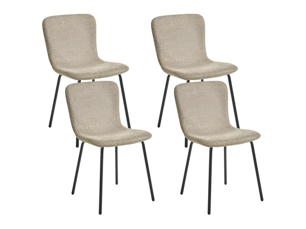 Lot de 4 chaises de salle à manger caldwell tissu beige