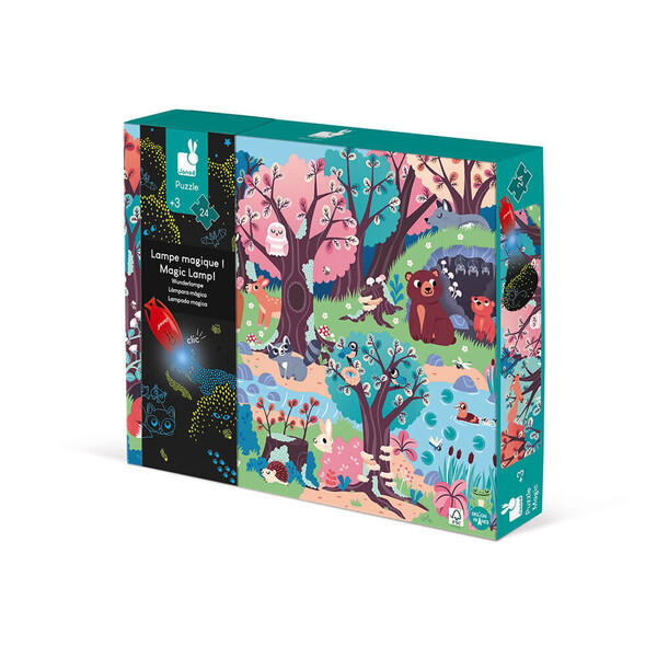 Puzzle phosphorescent - Puzzle magique forêt Janod pour enfant 3 ans