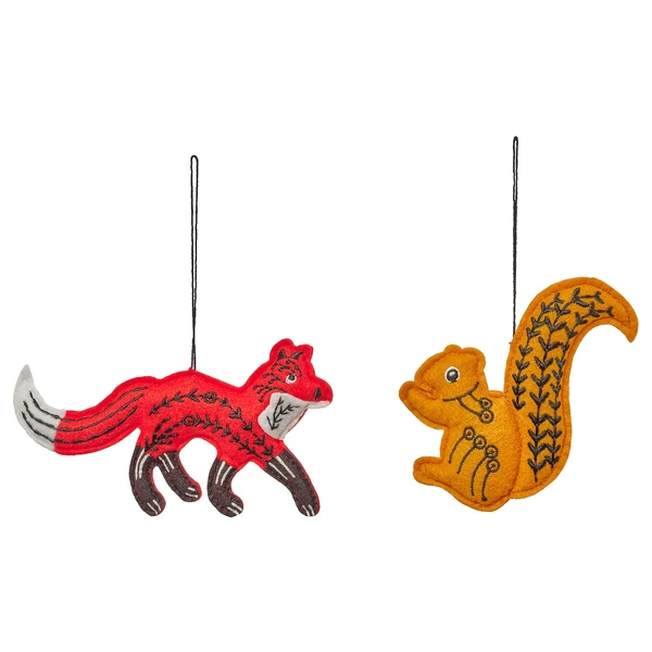 VINTERFINT Décoration sapin, lot de 2 - animaux