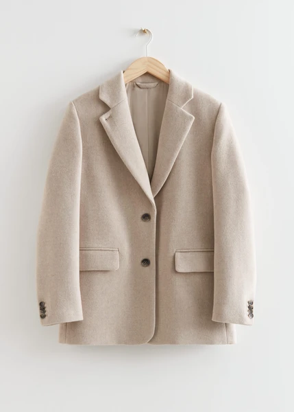 Blazer oversize en laine