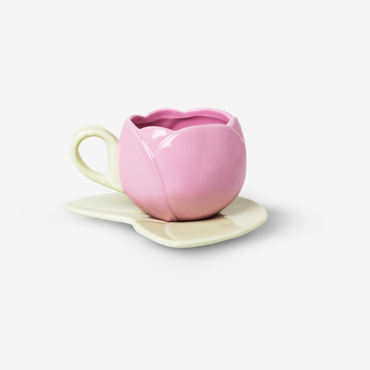 En forme de tulipe tasse avec soucoupe - 300 ml