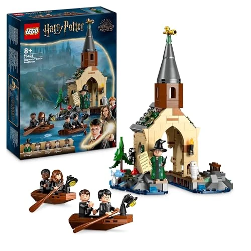 LEGO Harry Potter Le Hangar à Bateaux de Poudlard, Jouet Fantastique pour Enfants, 2 Bateaux à Construire, 5 Minifigurines, Jeu en Autonomie, Idée Cadeau pour Filles, Garçons et Fans Dès 8 Ans 76426