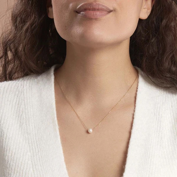 Collier Sissy Or Jaune Perle De Culture