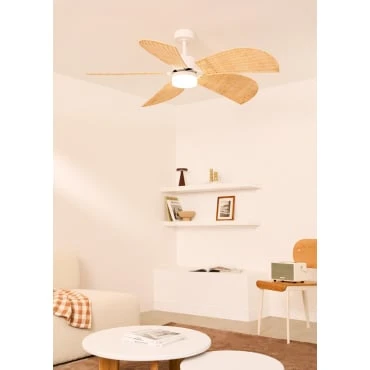 WIND RATTAN - Ventilateur de Plafond Silencieux 40W Ø132cm