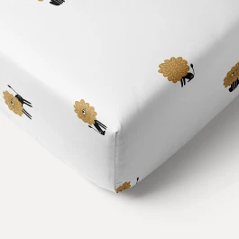 Drap housse «Leo» 70x140cm | Blanc | Coton biologique