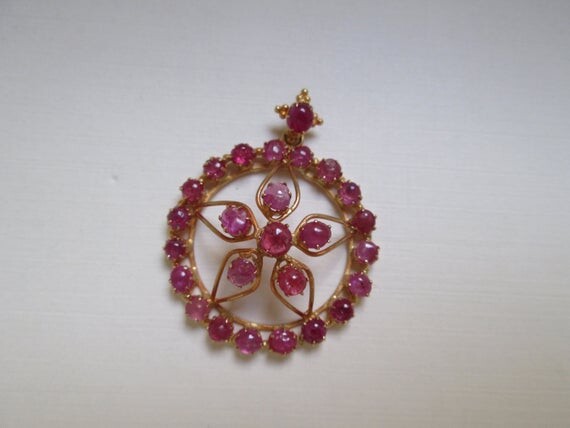 Gorgeous Ruby Pendant in 22K Gold