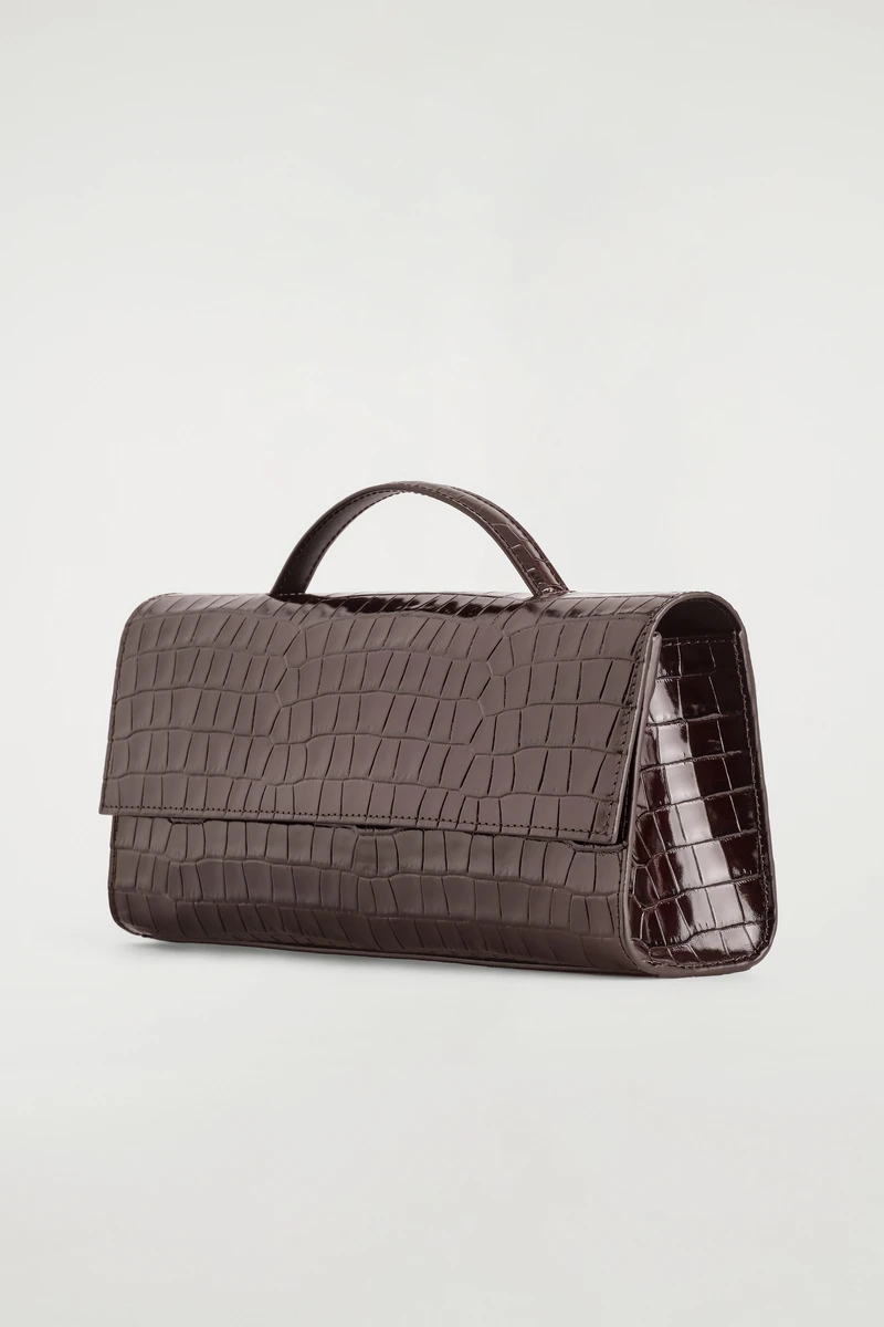 POCHETTE GALLERY - CUIR EFFET CROCO