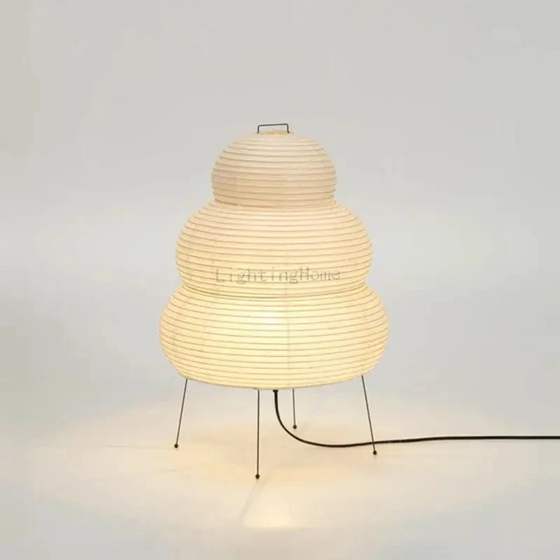 Lampe de table japonaise en papier de riz blanc