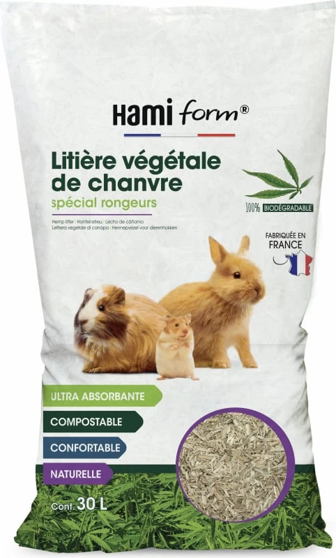 Litière lapin et cochons d’Inde 