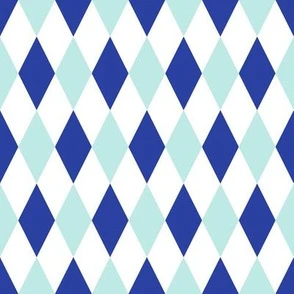 Alphabet Circus Harlequin (blue) Fabric | Spoonflower
