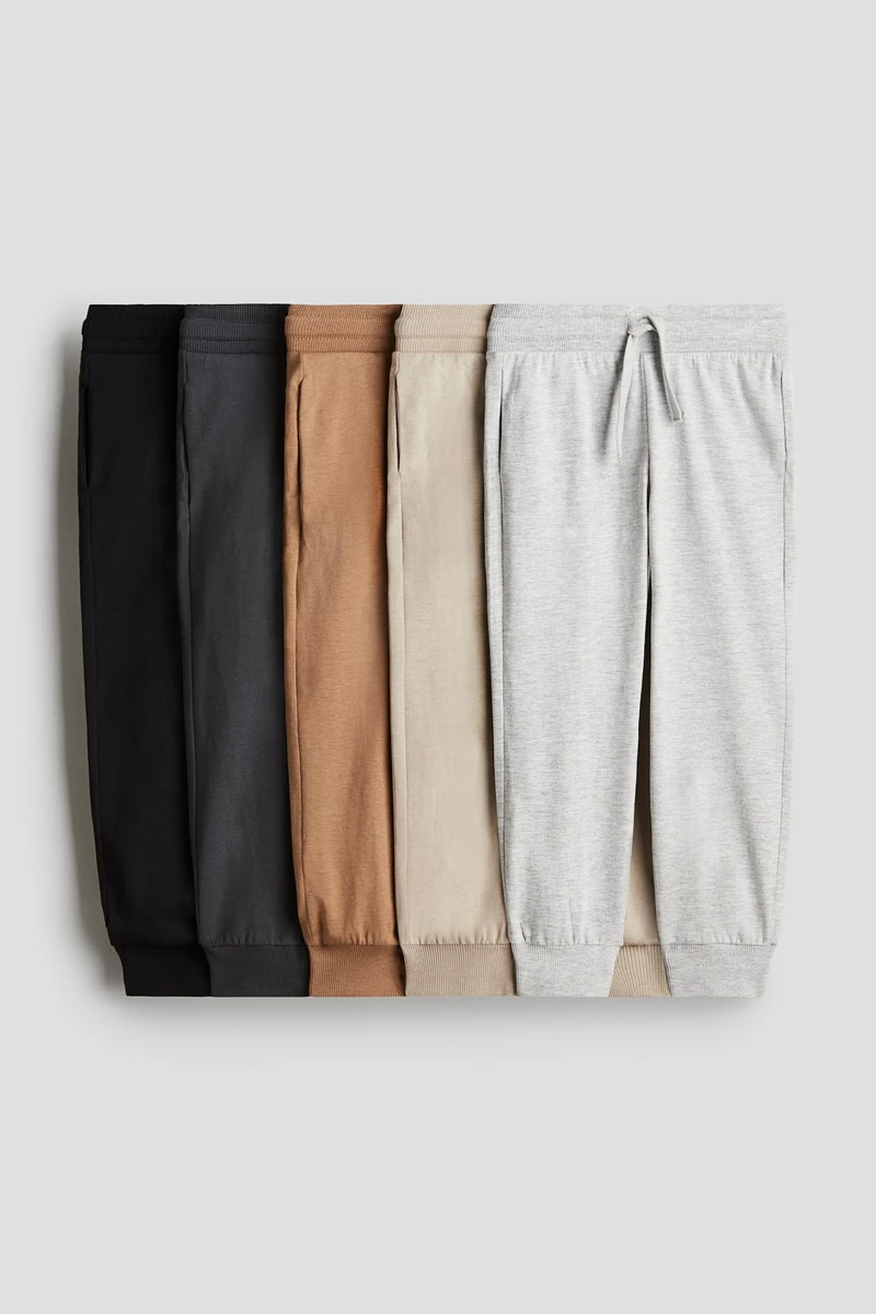Lot de 5 pantalons jogger en coton