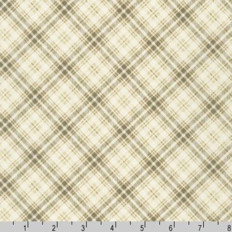 Tissu coton tartan beiges
