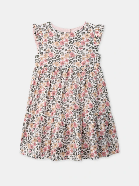 Robe réversible imprimé fleuri ou rose uni Fille