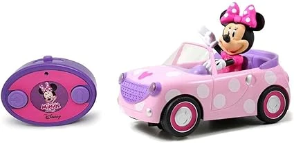 Jada - Disney - RC Minnie Roadster - Voiture Radio-Commandée - Télécommande - Figurine Minnie Incluse - Dès 3 Ans - 253074001, Rose