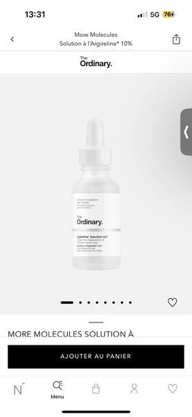 The Ordinary  More Molecules  Solution à l’Argireline* 10%  Sérum anti-âge » achetez en ligne | Nocibé