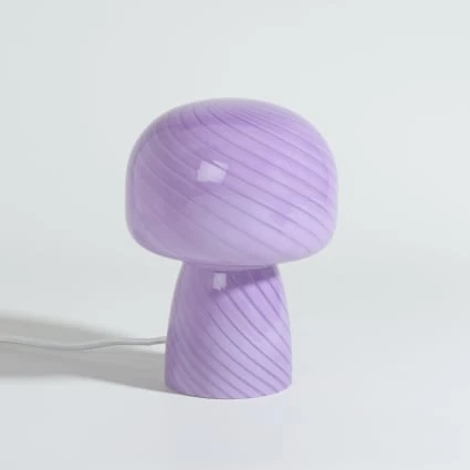 Lampe champignon en verre violet Zenaide | Maisons du Monde