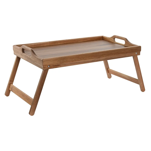 Plateau de lit en bois d&#39;acacia 58x30x24cm