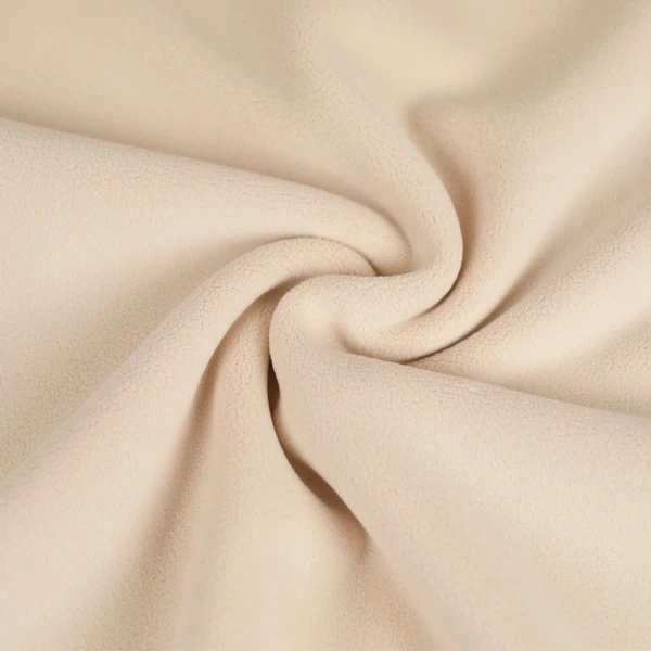 Tissu polaire de coton beige stretch et confort | Tissu pour couture de gilets de berger, manteaux, doudous...