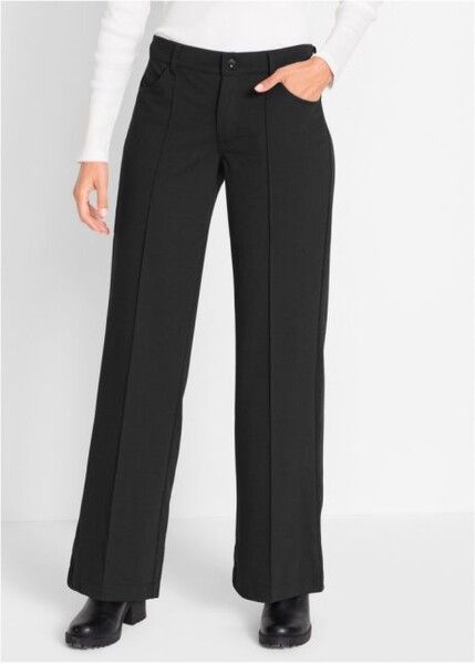  Pantalon Punto di Roma à empiècement taille confortable