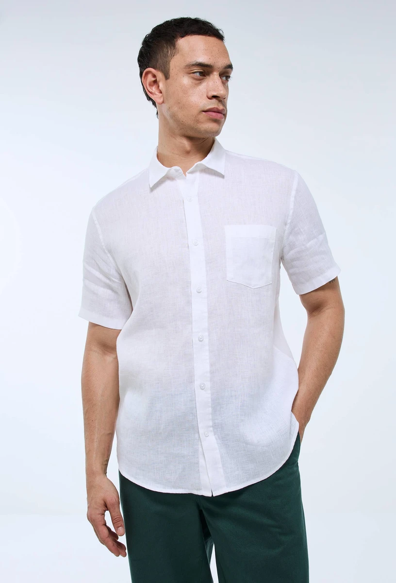 Chemise manches courtes en lin