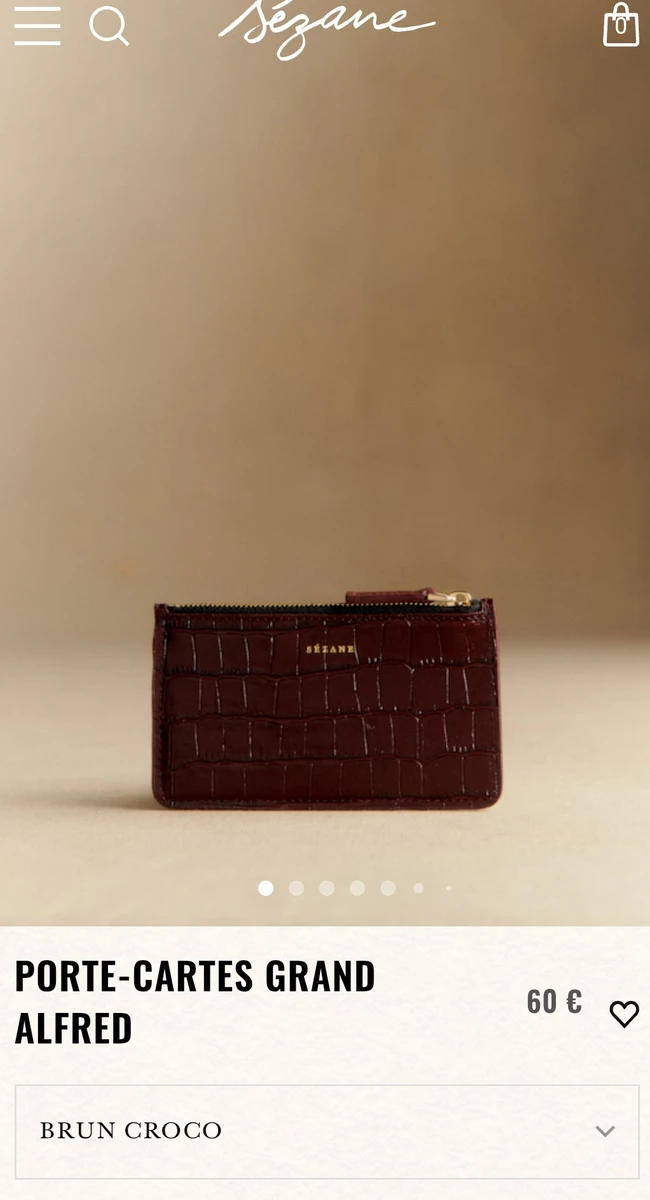 Porte-cartes Grand Alfred - brun croco