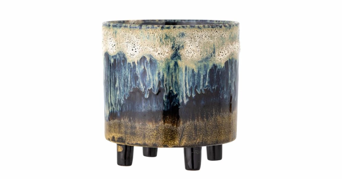 Imoa Pot de fleurs, Blue, Grès?.StripHtml()
