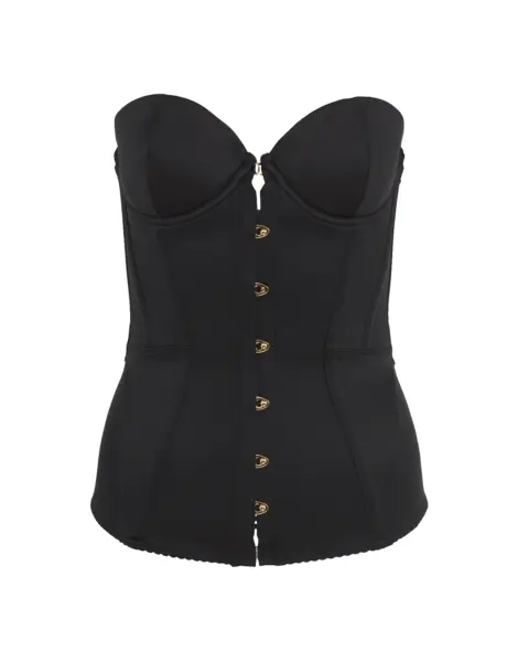 Mercy Satin Corset in Black | Agent Provocateur All Lingerie