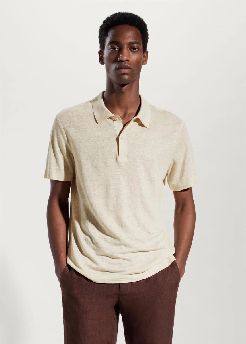 Polo slim-fit 100 % lin -  Homme | Mango Man France