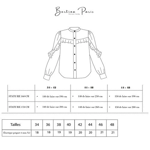 PATRON DE COUTURE BLOUSE MAKIKO