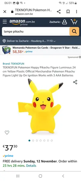Lampe  pikachu